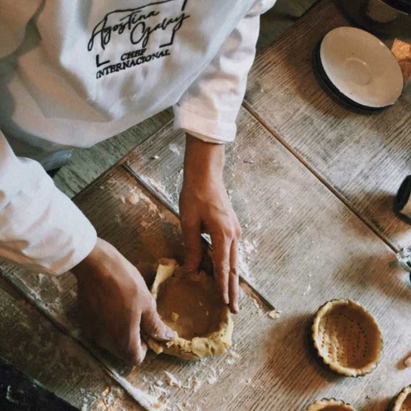Preparando lemon pie cocina italo argentina